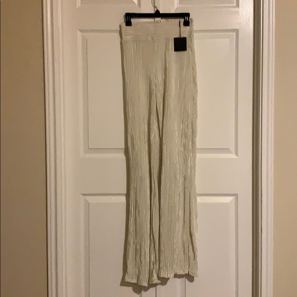 NWT JLUXLABEL Champagne Draped Pants - Picture 4 of 10
